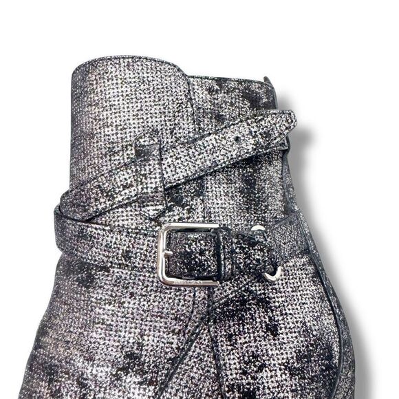 ❌SOLD❌ Jimmy Choo Mitchel 100 Ankle Boot Metallic Washed Dotted Suede Women’s 38 - Picture 6 of 11